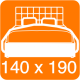  Ліжко двоспальне 140х190
