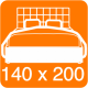 Ліжко двоспальне 140х200
