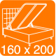 Ліжко з підйомним механізмом 160x200