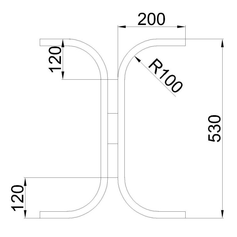 Каркас ніжка Homefort Якорь 530х420 мм