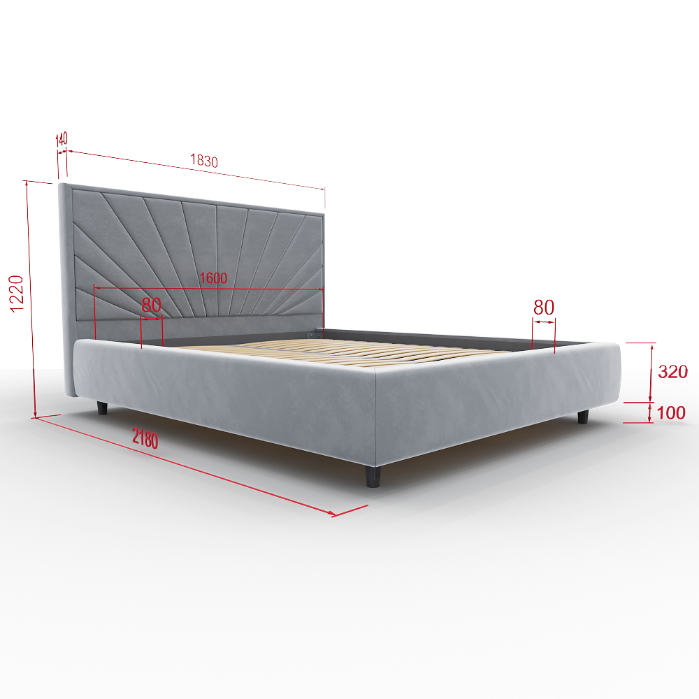 Кровать мягкая Homefort Stenli Lux