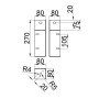 Тримач кутовий Homfort для ліжка, 270х80х80 мм